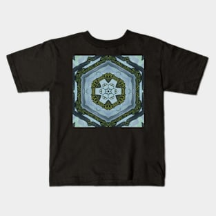 Abstract Sci-fi bio-tech Kaleidoscope pattern (Seamless) 14 Kids T-Shirt